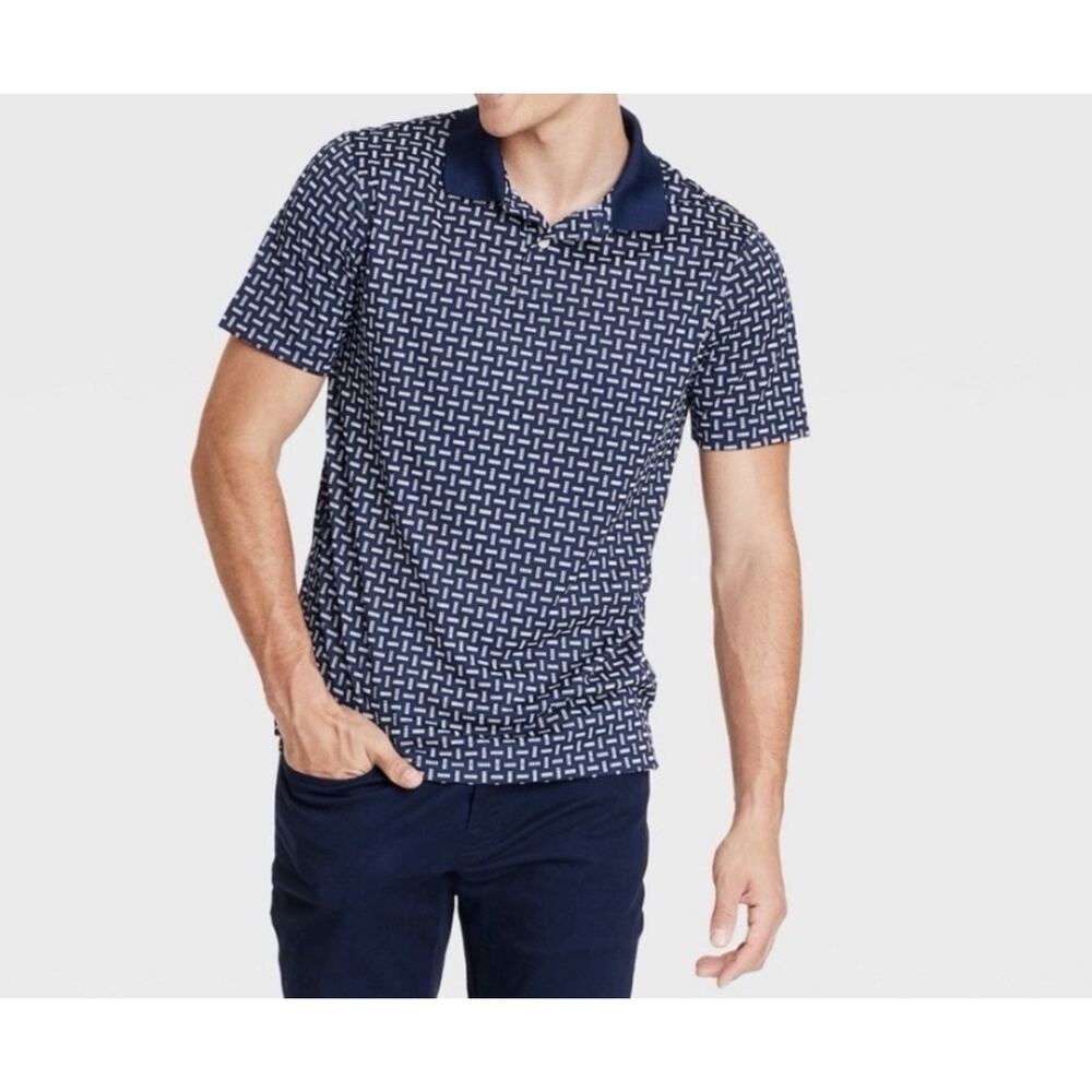 Goodfellow & Co Mens 2XL Navy Performance Golf Polo Moisture Wicking NWT